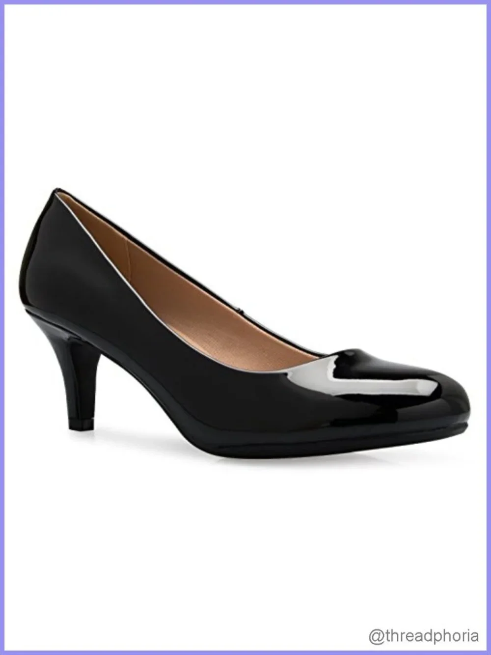 Women's Kitten Heel Dress Pumps Classic Round Toe Mid Heel 2.75